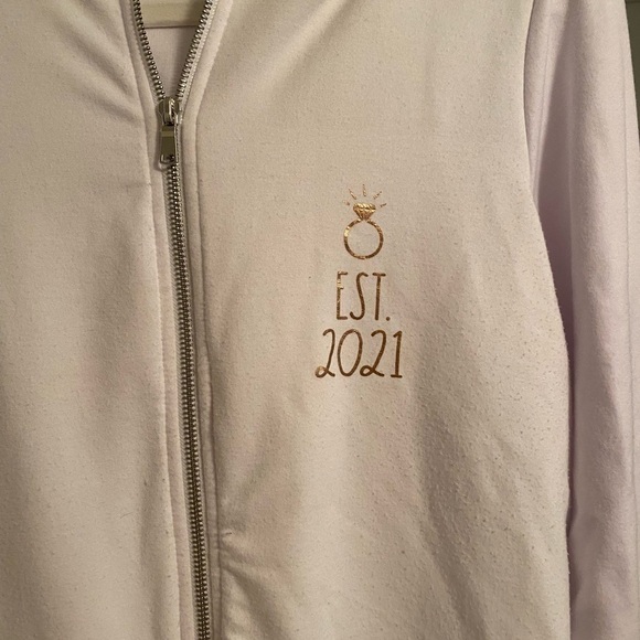 BRIDE Est 2021 White Zip-Up Sweater - Picture 3 of 16